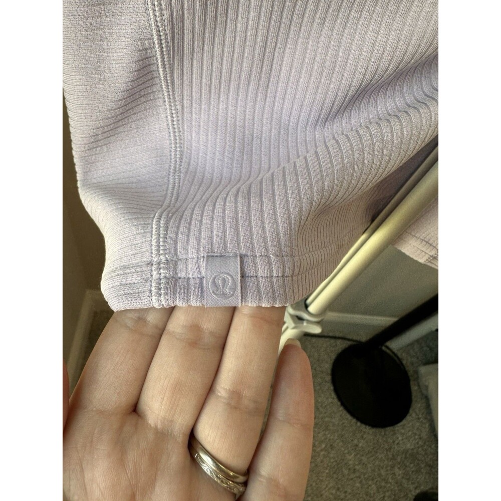 Lululemon Ribbed Softstreme Cropped Tank Top Lilac Lavender Purple Size 4 - Picture 4 of 6